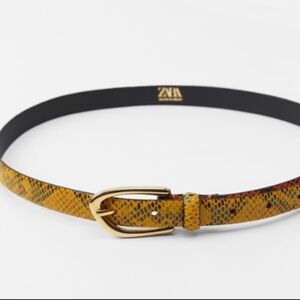 💛 FAUX SNAKESKIN LEATHER BELT